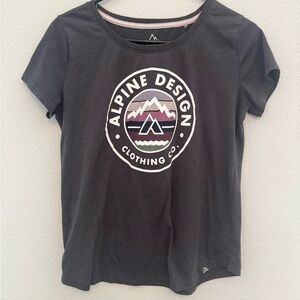 Alpine Design Dark Grey Graphic Logo Tee